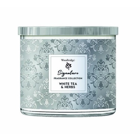 Bougie 3 mèches White Tea & Herbs - Woodbridge