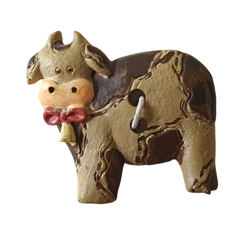 Bouton JHB "Vache marron"