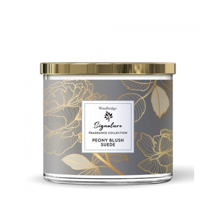 Bougie 3 mèches Peony Blush Suede - Woodbridge