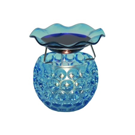 Brûle-parfum Boule en verre bleu - Village Candle