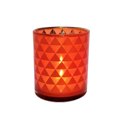 Photophore orange au motif...