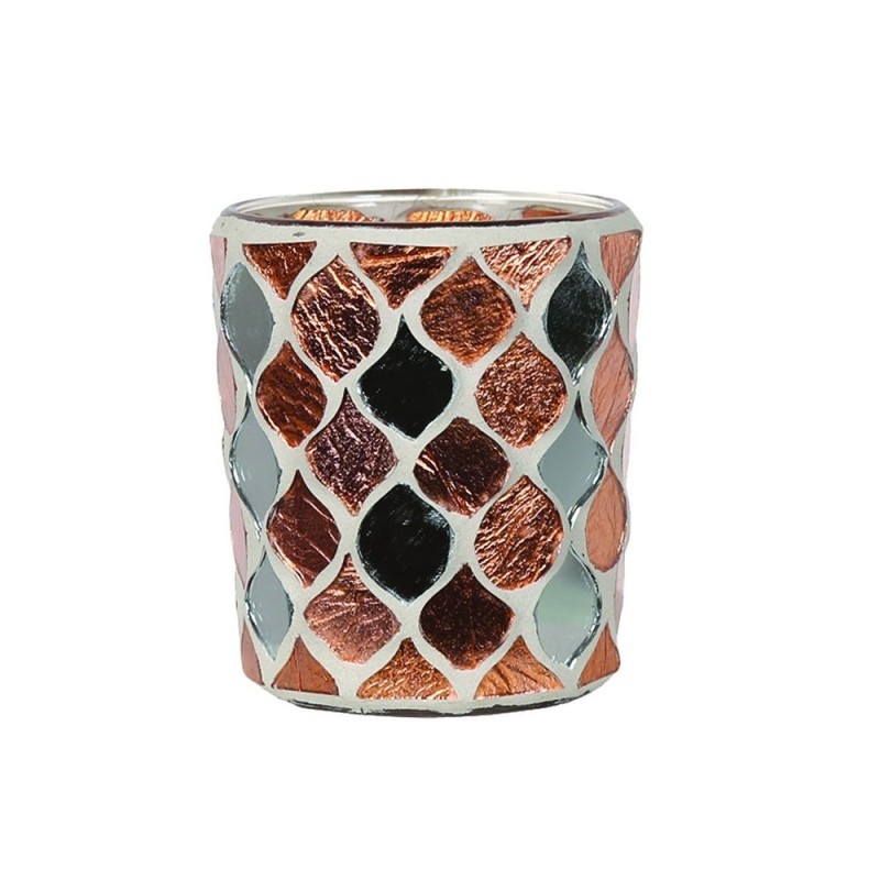 Photophore cuivre et miroir - Village Candle