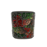 Photophore Vert et Rouge Mosaïque - Village Candle