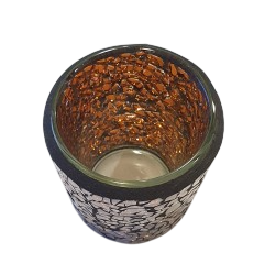 Photophore Mosaïque Caramel- Village Candle