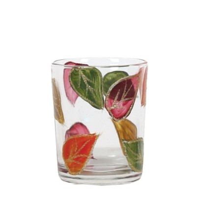 Photophore en verre Feuilles de printemps - Village Candle