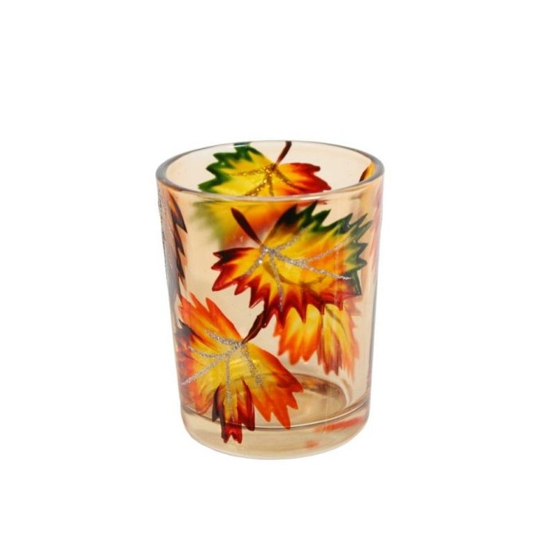 Photophore en verre Feuilles d'automne - Village Candle