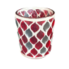 Photophore Mosaïque rouge et miroir - Village Candle