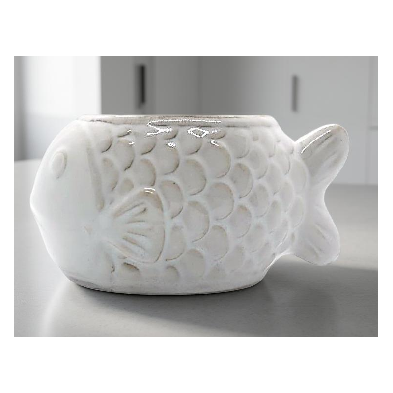 Bougie Woodwick  Fougere céramique poisson