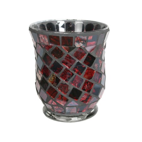 Photophore évasé Mosaïque rouge et or  - Village Candle