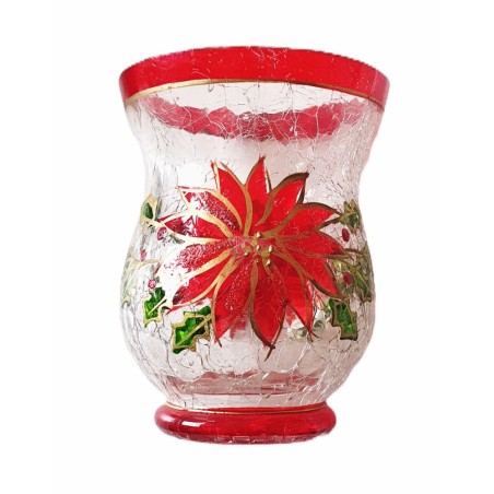 Photophore évasé Fleur de Noel - Village Candle