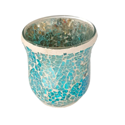 Photophore évasé mosaïque Marine - Village Candle