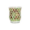 Photophore évasé mosaïque vert et or - Village Candle