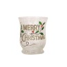 Photophore de noel givré Merry Christmas - Village Candle