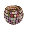 Photophore Globe Mosaïque Violette et verte – Village Candle