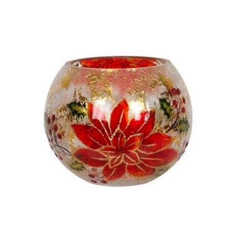 Photophore Globe Fleur de Noel  – Village Candle