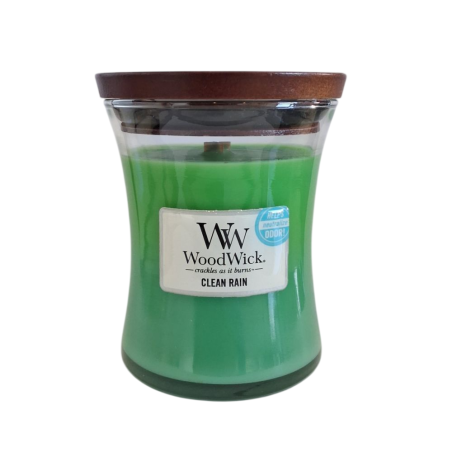 Bougie Hourglass Moyenne jarre Clean Rain / Pluie claire woodwick -Woodwick