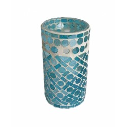 Brûle-parfum pilier Mosaïque la croix bleue - Village Candle