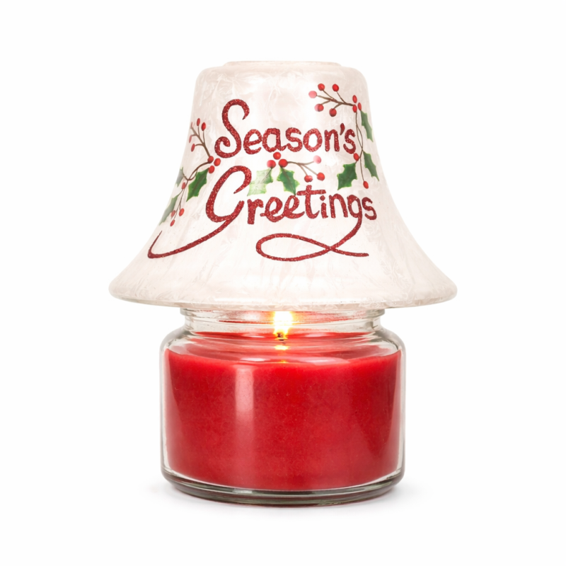Abat-jour pour bougie effet givré  « Season’s Greetings » - Village candle