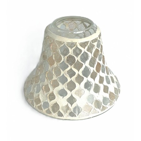 Abat-jour pour bougie transparent Mosaïque pailletée - village Candle