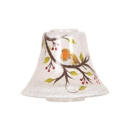 Abat-jour Robin en verre craquelé - Village candle