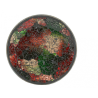 Soucoupe Support bougie Mosaïque Rouge, vert et or - Village Candle