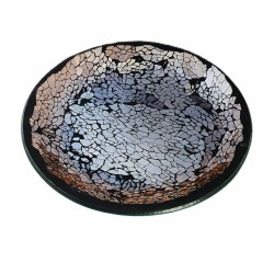 Assiette Support bougie Mosaïque Chocolat - Village Candle