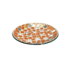 Assiette Support bougie Mosaïque pétales cuivre et miroir - Village Candle