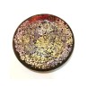 Assiette Support bougie Mosaïque rouge et or - Village Candle