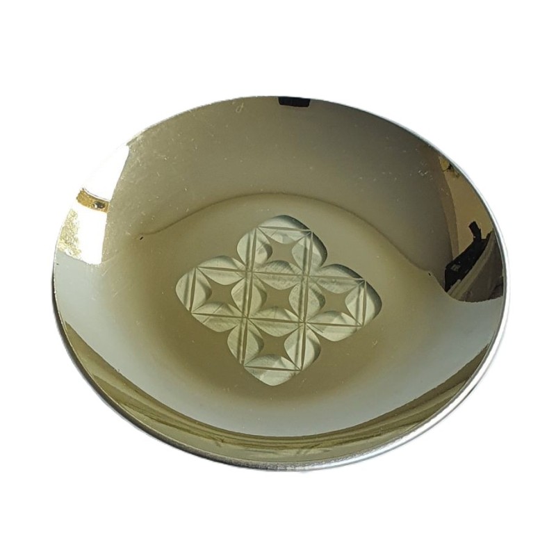 Assiette Support bougie Dorée avec motifs transparents - Village Candle
