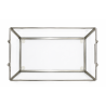 Vide-poches en verre et métal argenté  26 cm x 16 cm- Affari AB