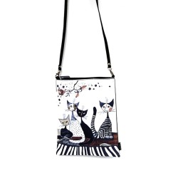 Sac bandoulière Rosina Wachtmeister - "Cat Sépia"