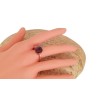 Bague en argent 925 avec pierre couleur améthyste -