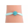 Bracelet élastique avec perle sertie de strass