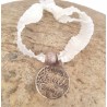Bracelet Ruban Perle & Médaille