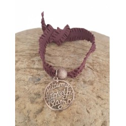 Bracelet Ruban Perle & Médaille