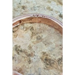 Bague en argent 925 avec pierre couleur rose -