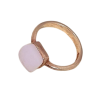 Bague en argent 925 avec pierre couleur rose -