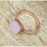Bague en argent 925 avec pierre couleur rose -