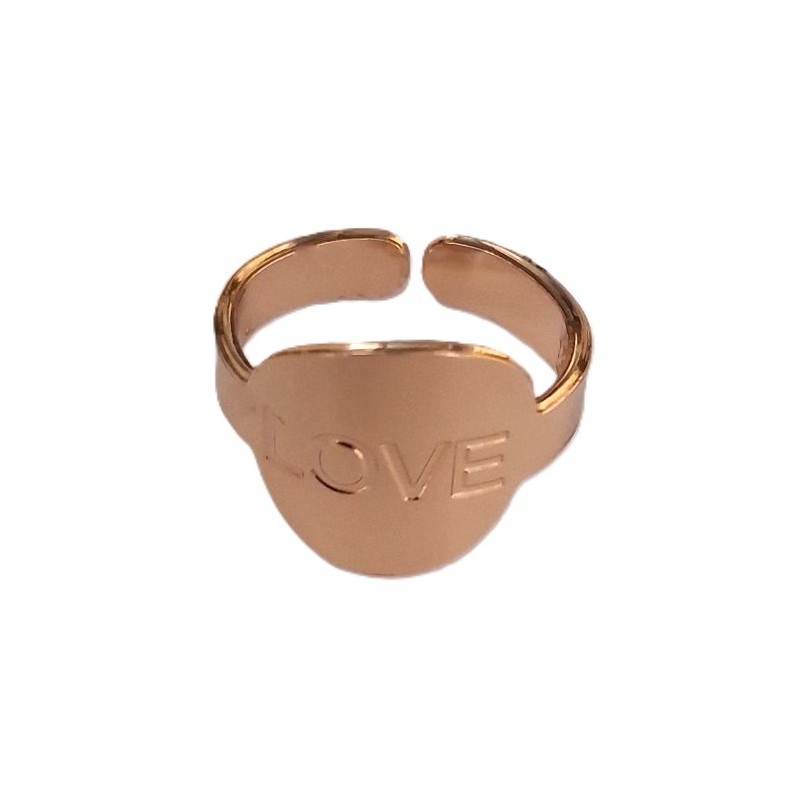 Bague ajustable LOVE – Acier inoxydable - Brin d'Amour