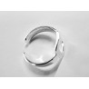 Bague argenté carré ajouré - bijoux Brin d'Amour