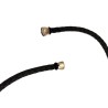 Collier homme en cuir tressé noir et acier (50 cm)