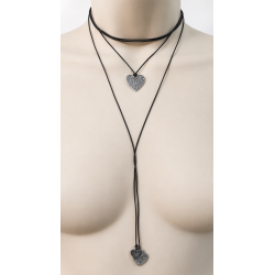 Collier cordon trois cœurs - F.Y. FAUCOGNEY