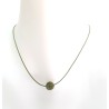 Collier perle sur cordon en coton ciré