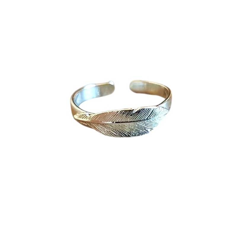 Bague plume argent