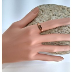 Bague plume argent Doré