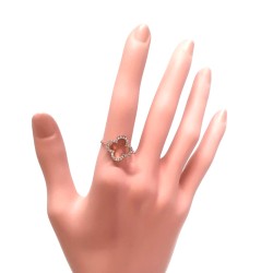 Bague chaîne trèfle argent...