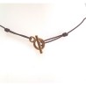 Collier cordon pendentif à facettes ambre- F.Y. FAUCOGNEY