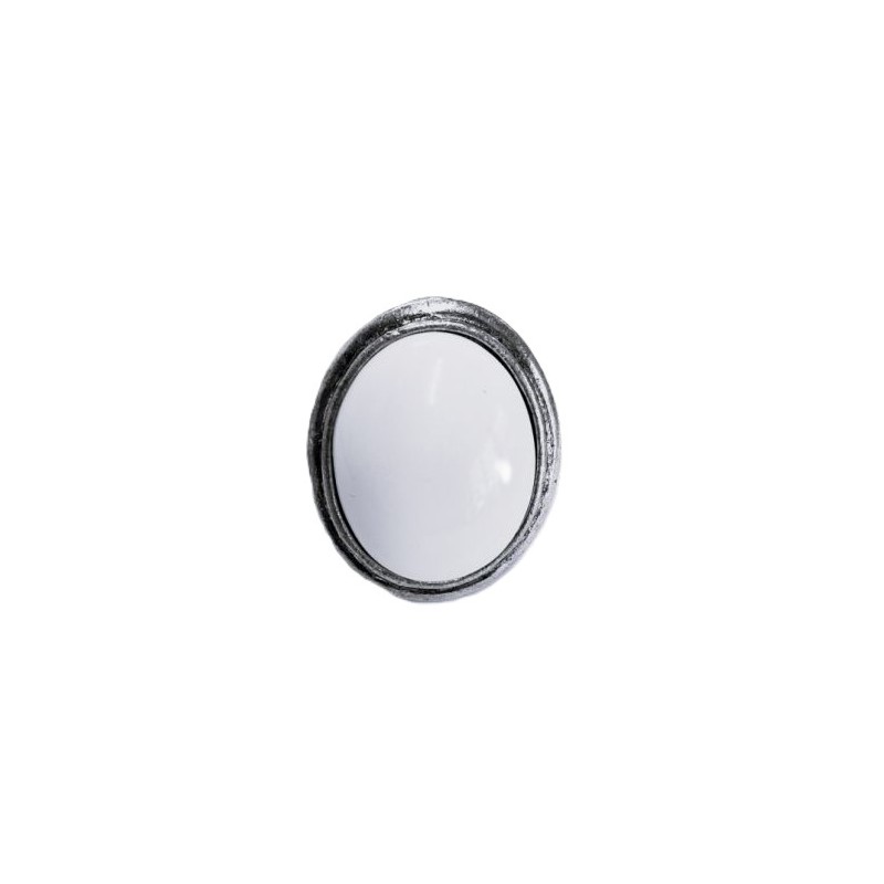 Bague cabochon blanc