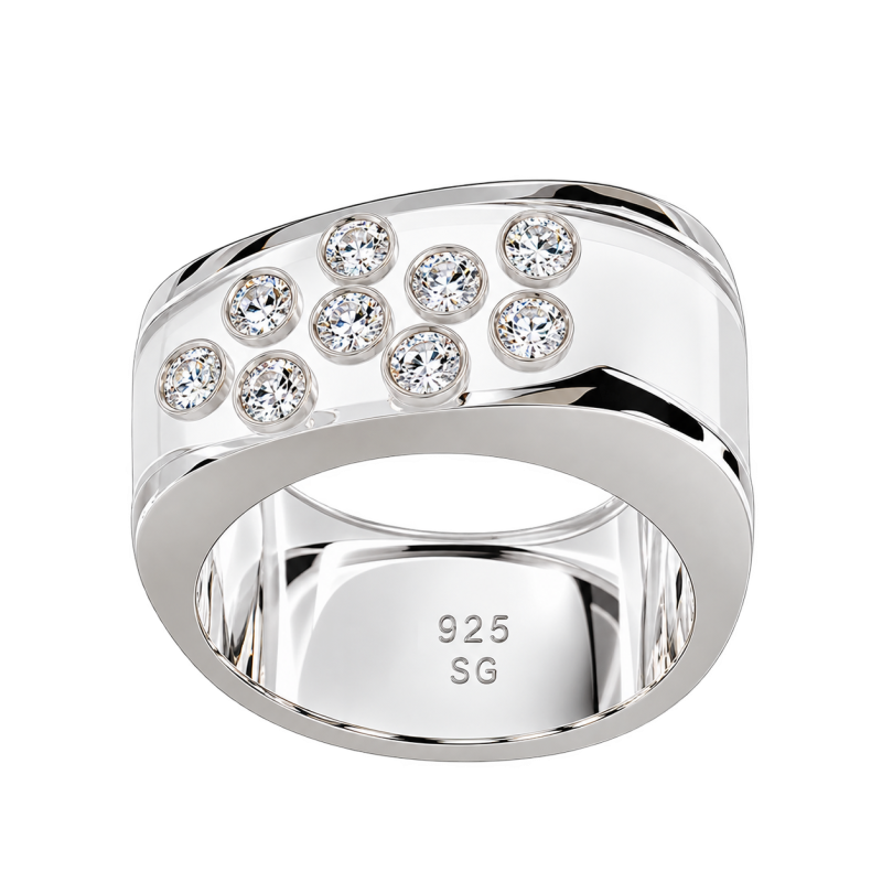 Bague Cayoo en Plexiglas et Swarovski