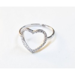 Bague cœur argent